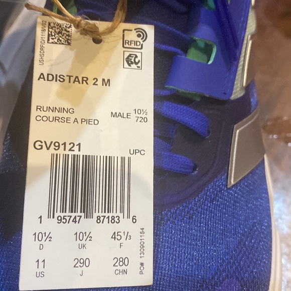 Adidas ADISTAR 2.0 Men's Sport Trainers Sneakers Running Shoes GV9121 Blue - Picture 2 of 11